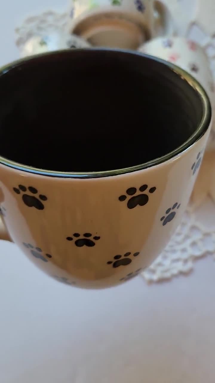 Double-Sided Coffee Mug - Paw Prints - Furesque