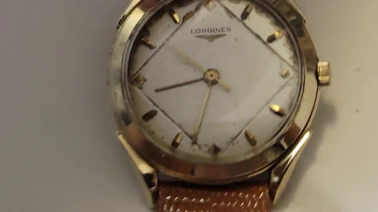 Rare Vintage Longines Wittnauer 2150 SW 10K Gold Filled Diamond Design Dial Manual Wind Men s Watch