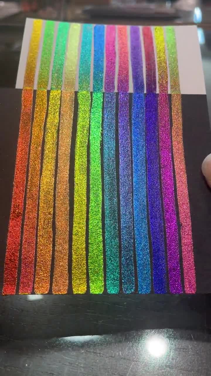 Set of Vivid Pigment Chrome Color shift Chameleon Nail Cosmetic Watercolor  DIY Resin Epoxy Art Craft