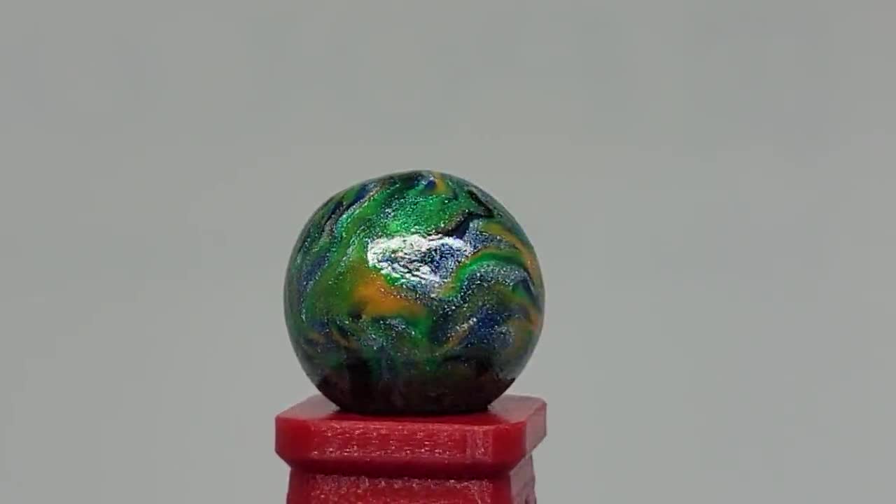 Handmade Clay Marble .66- Galaxy Swirl Collectible Handmade