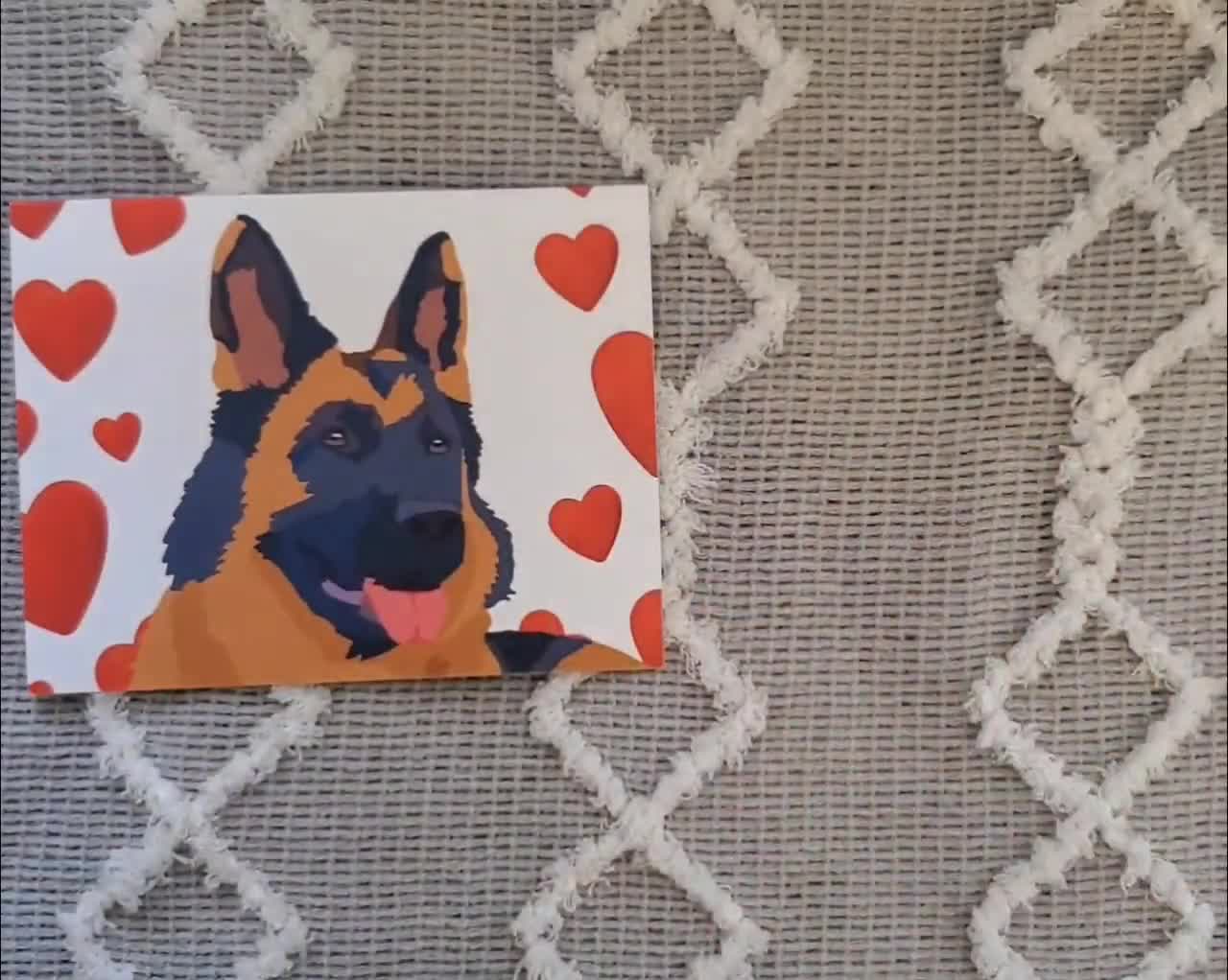 German Shepherd Dog Sticker, Die Cut Vinyl, Water Bottle