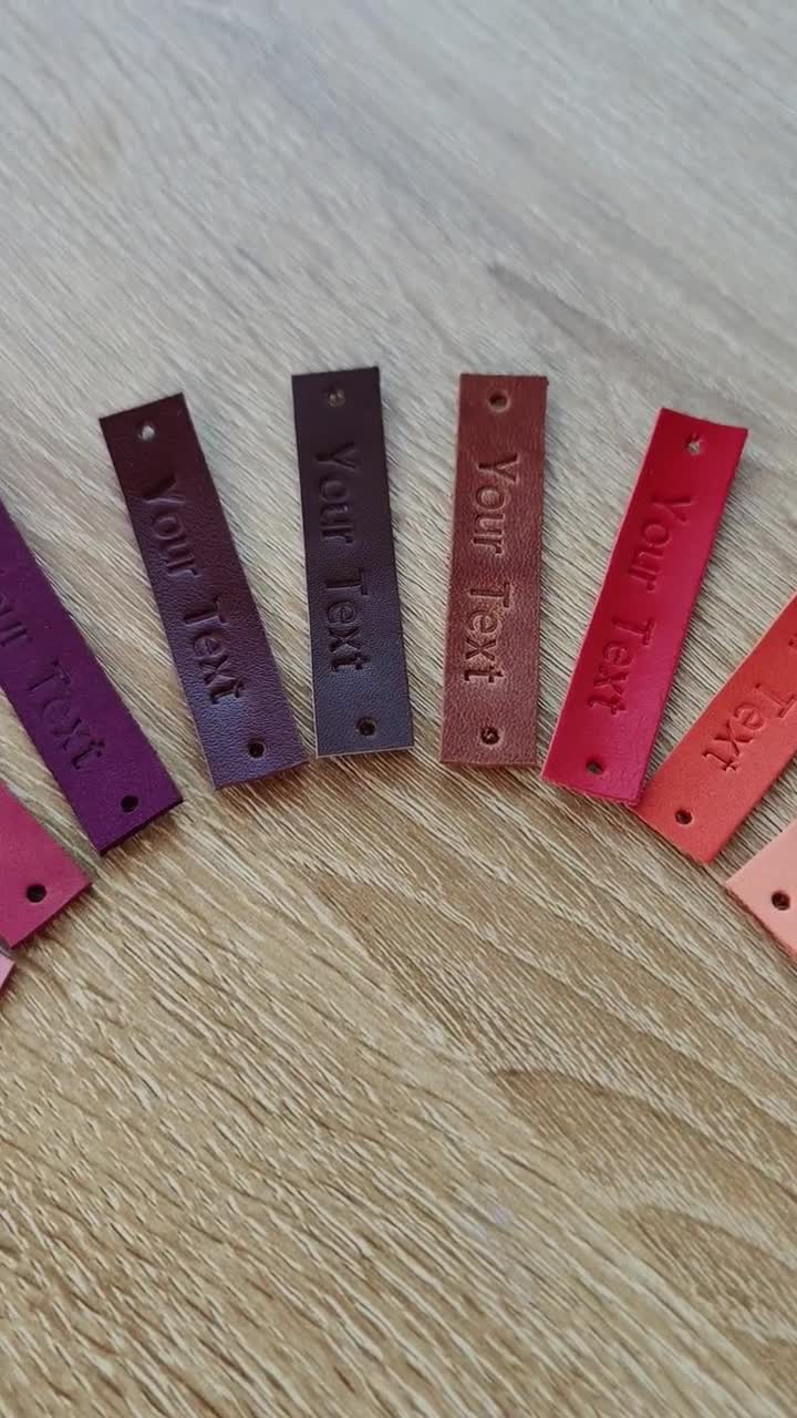 Buy Custom Leather Tag / Personalized Leather Label / Leather Name Tag /  Gift Name Tag / Genuine Leather Online in India 