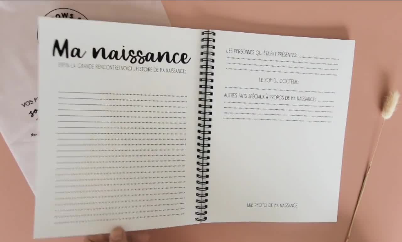 Livre De Bébé, Cadeau De Naissance Bébé, Album Bébé Garçon, Décor Chambre De  Bébé Unisexe, Cadeau De Shower Bébé, Journal De Bébé, M185 