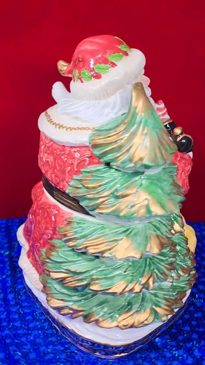 Fitz & Floyd Renaissance Santa Cookie Jar: 1994 Vintage Christmas