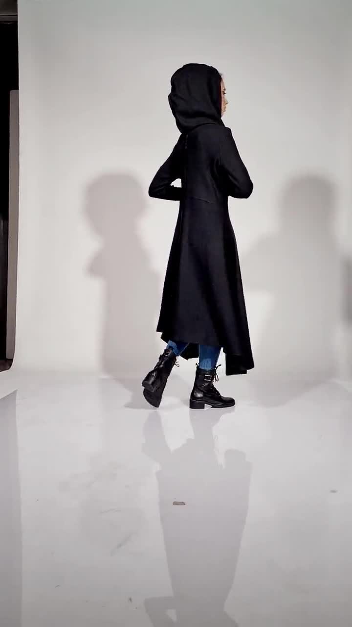コート HUECLOSET Hidden Long Coat 25KERO151 Amazon.com: Unique Gifts Women Hooded Wool Blend Maxi Long