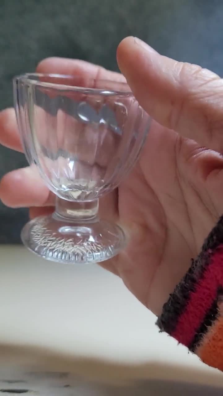 Ed Debevic's Glass Mini World's Smallest Sundae/Egg Cup/Shot Glass