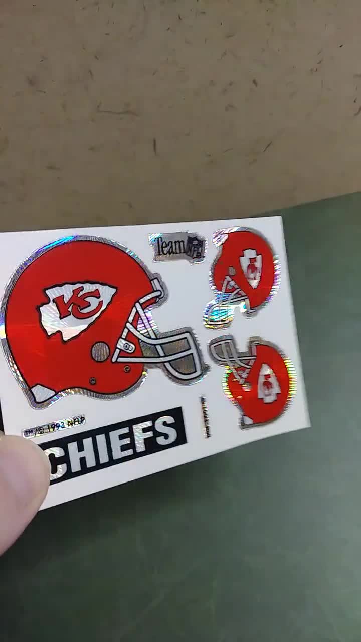 NFL Kansas City Chiefs Prismatic Stickers, Team Color, One Size