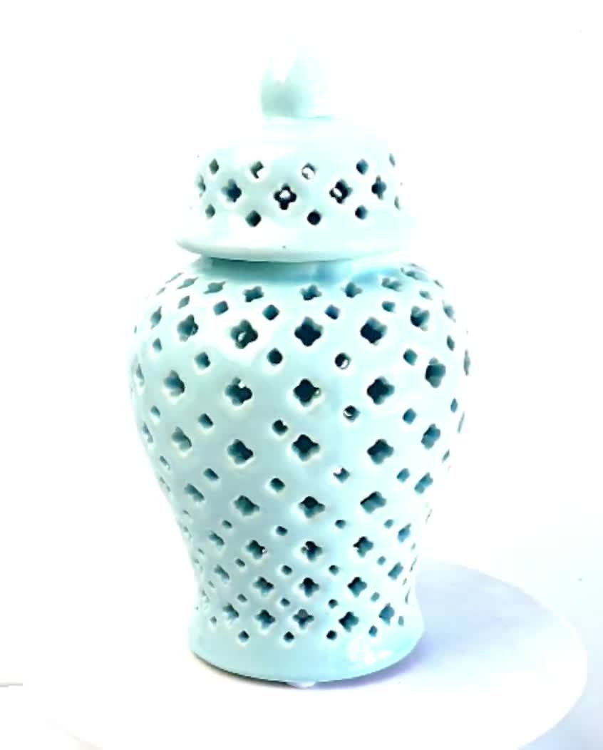 Buy Hamptons 'Temple' Handmade White Ginger Jars