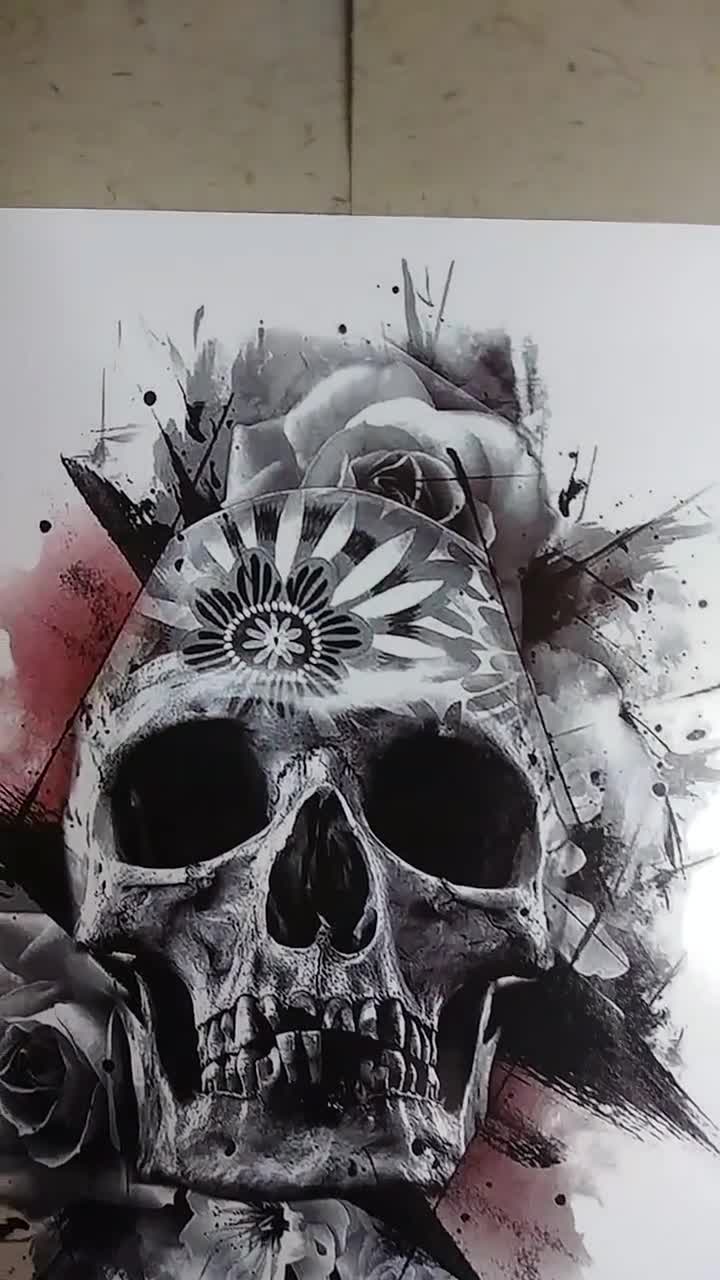 joker skull tattoos designs