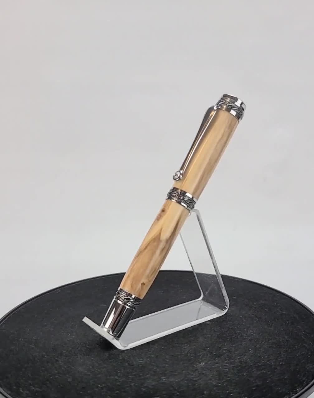 Handmade Pen Writing Pens Ball Point Fountain Bethlehem Olive Wood SEE  VIDEO 1279a Engravable Groomsmen Retirement Graduation Gift Custom 