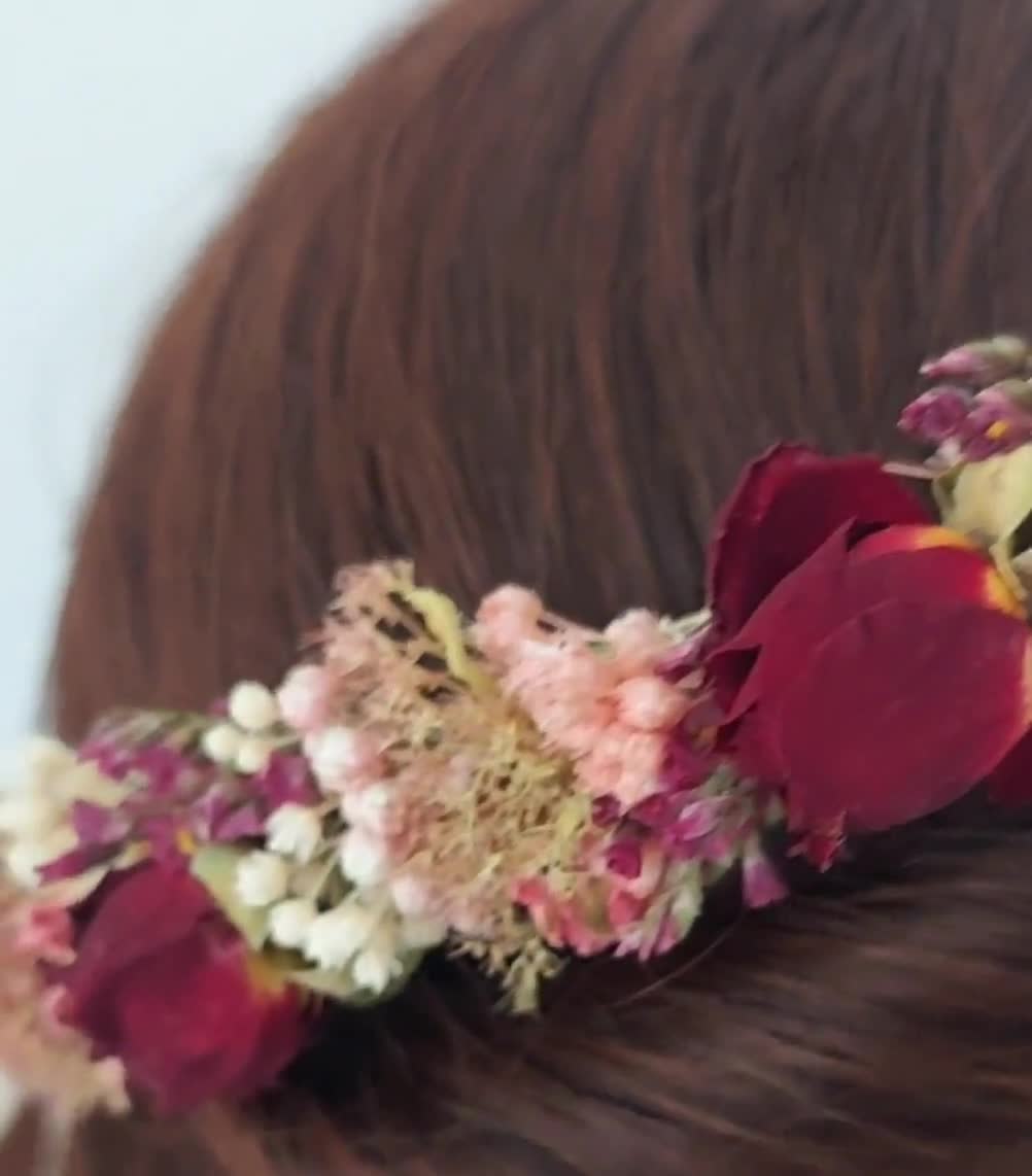 6 Corone di Fiori per Sposa Bambina Donna Ghirlande di Fiori per Capelli  Coroncine Regolabili Cerchietti Floreali Fasce per Testa Accessori per  Addio