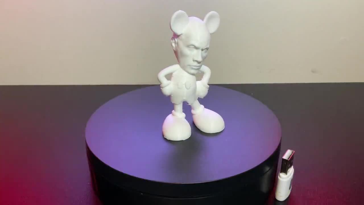 Mickey gold mouse statue 3D model 3D printable