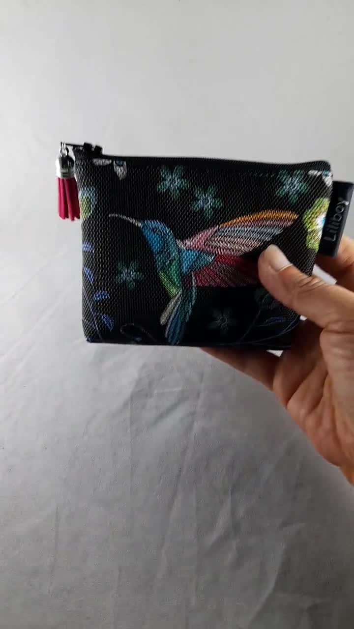 Hummingbird Faux Leather Coin Purse, Zip Wallet video poster