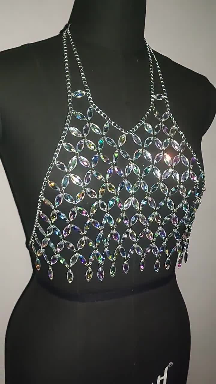 Brilliant Gem Body Chain/body Chain Bra/body Chain Jewelry/dance Clothing/carnival  Clothing 