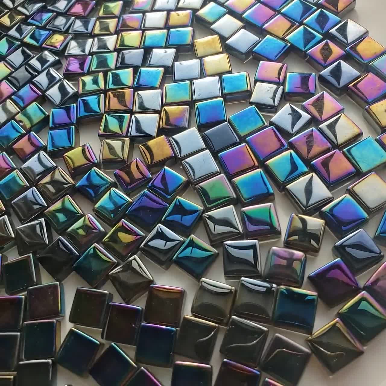 Mosaic Glass Pieces Square Multi Colour Vitreous Mosaic Tiles DIY