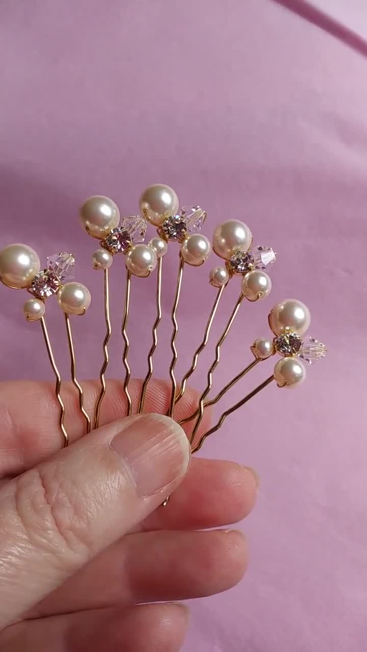 Pearl Hair Pins Classic Pearl Wedding Hair Pins for Bride or