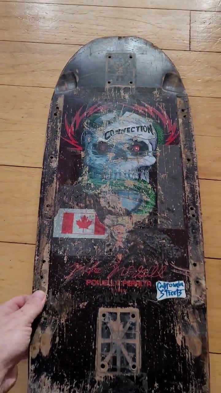 Vintage 1980s Powell and Peralta skateboard deck - 1984 Mike McGill  Skateboard - vintage powell - 80s powell OG - California stickers
