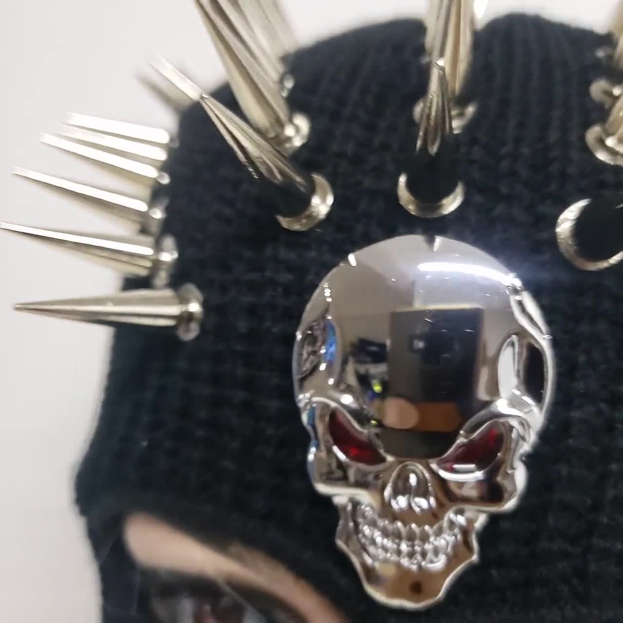 Skull Spiked Crochet Ski Mask Balaclava Beanie Knitting Masks for
