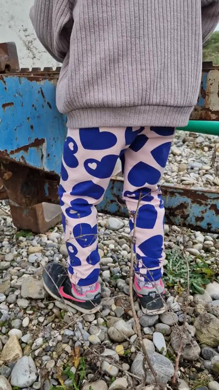 冬用レギンス、ハート、子供用レギンス レギンス - Etsy 日本