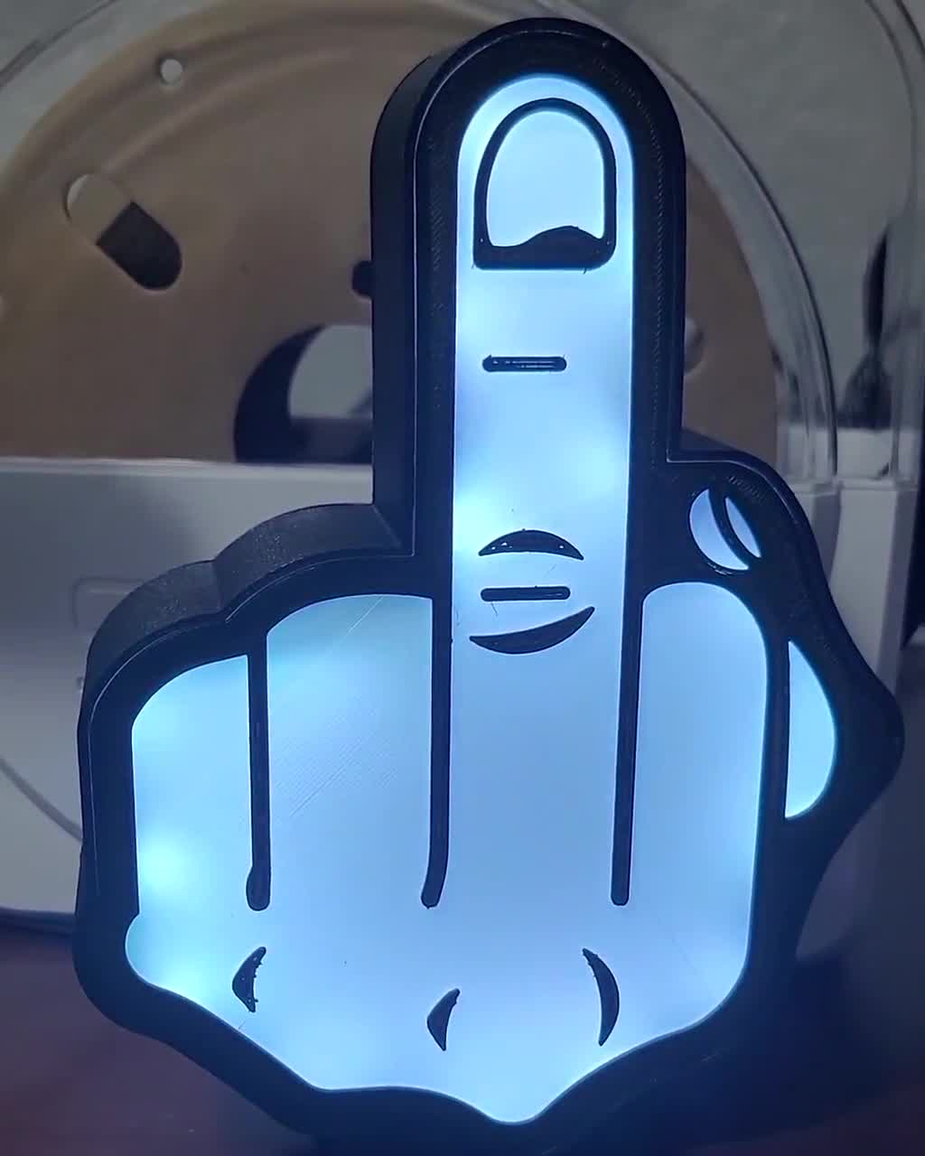 DIY Mittelfinger LED-Licht mit Remote Road Rage Sign Mittelfinger  Gesture-Light kaufen bei