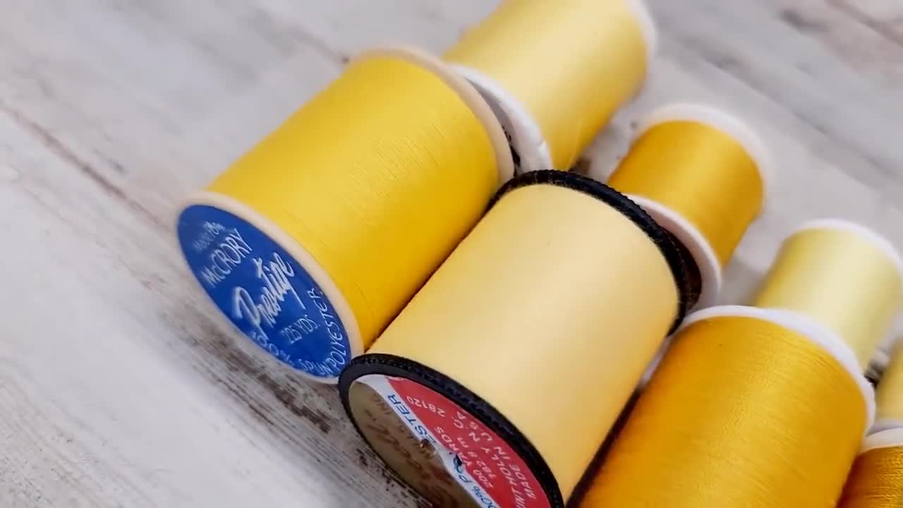 Coats & Clark Thread YELLOW 3 spools 30wt