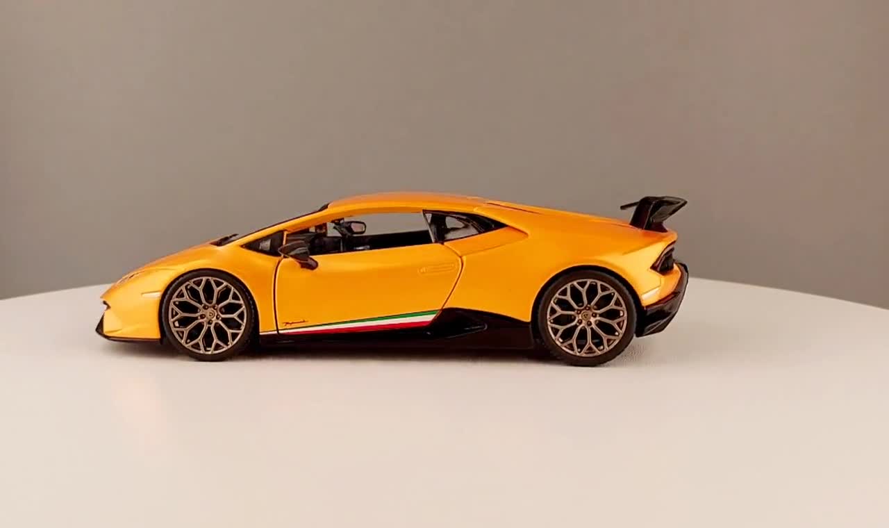 Voiture miniature Lamborghini Huracan Performante orange 1:24 - maquette de  voiture jouet