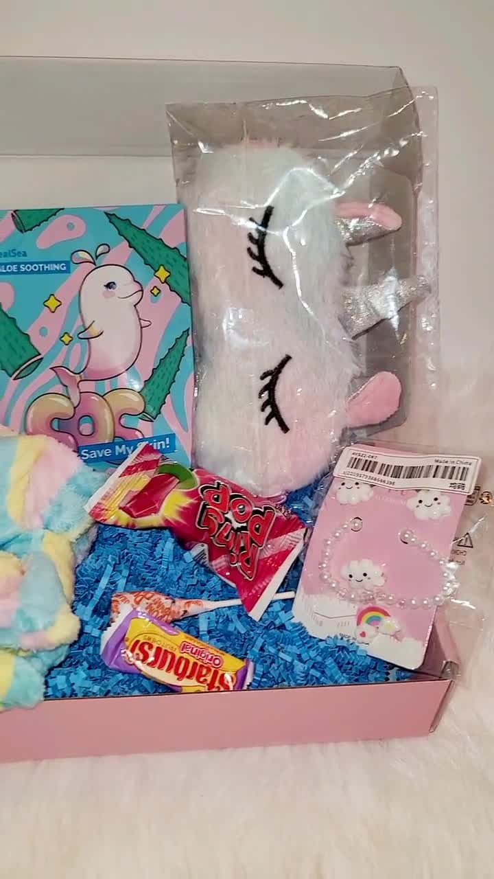 Pink Unicorn Girls Gift, Birthday Gift for Girls, Christmas Gift for Girls,  Tween Girl Gift, Self Care Girls Gift, Nails, Sleep Mask. 