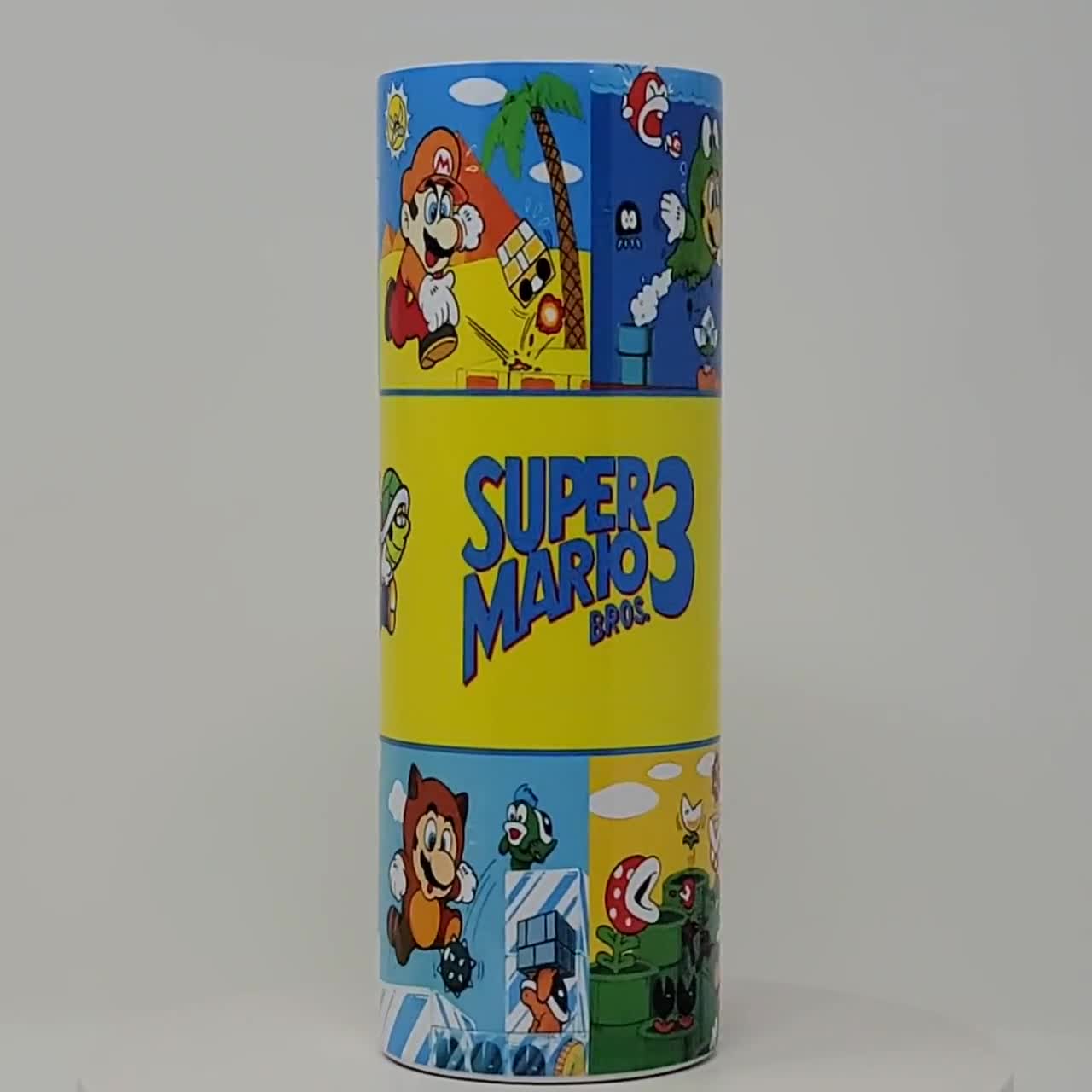 Mario Stainless Steel Tumbler with stainless steel straw – ByCustomCreationz