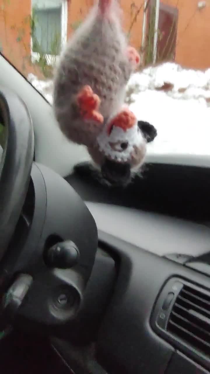 Possum Car Charms, Opossum Plush, Car Dashboard Decor, Possum