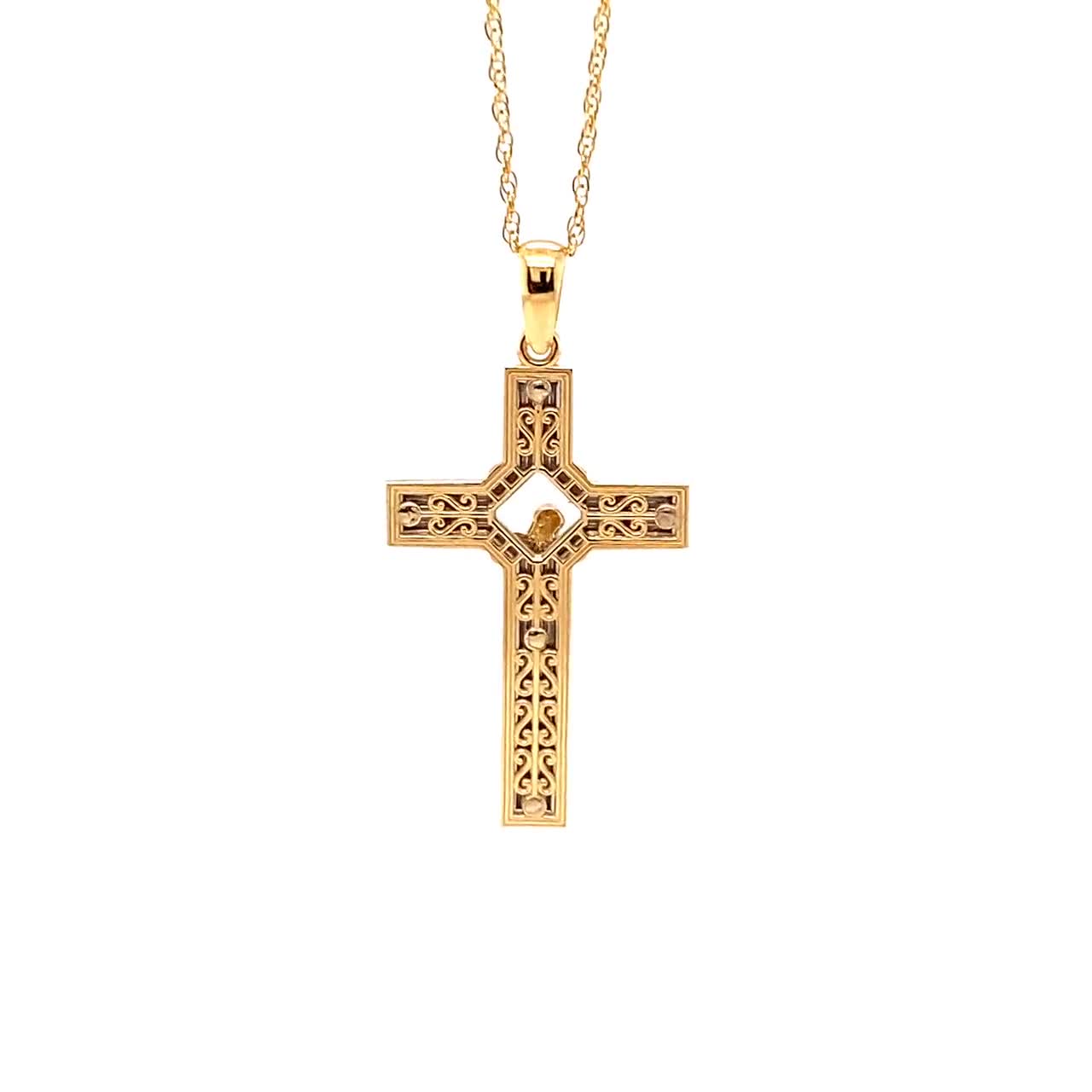 Sterling Silver Polished Cross Necklace-Child Size – Embler's Jewelers