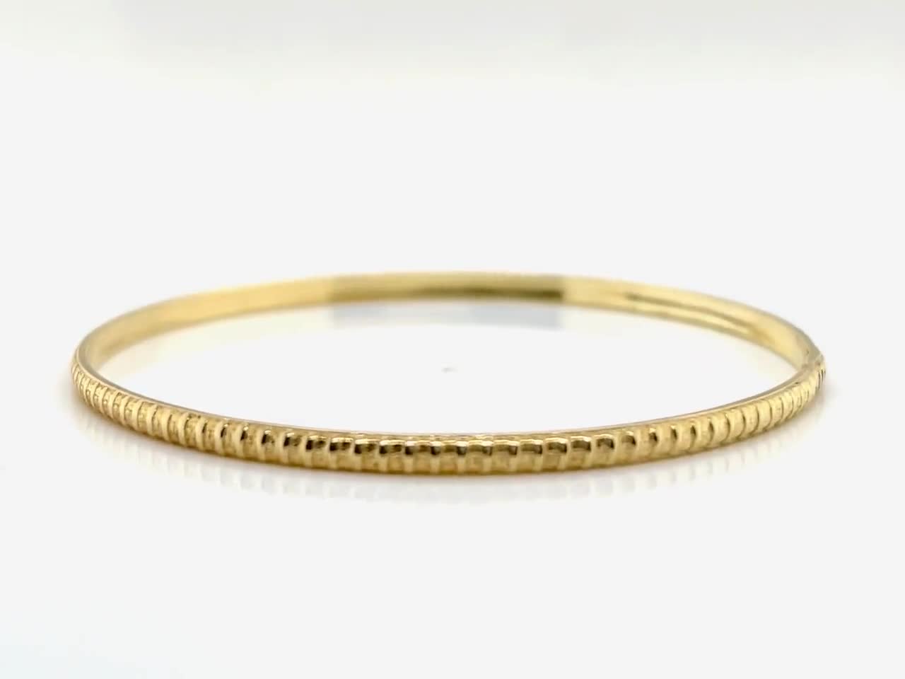 Flat Plain Gold Bracelet / Wide 6 MM Thick Sturdy Bangle / Solid 14k Yellow  Gold Oval Bangle / 6 to 8 Inches Bangle / Heavy 25 Grams Bangle 