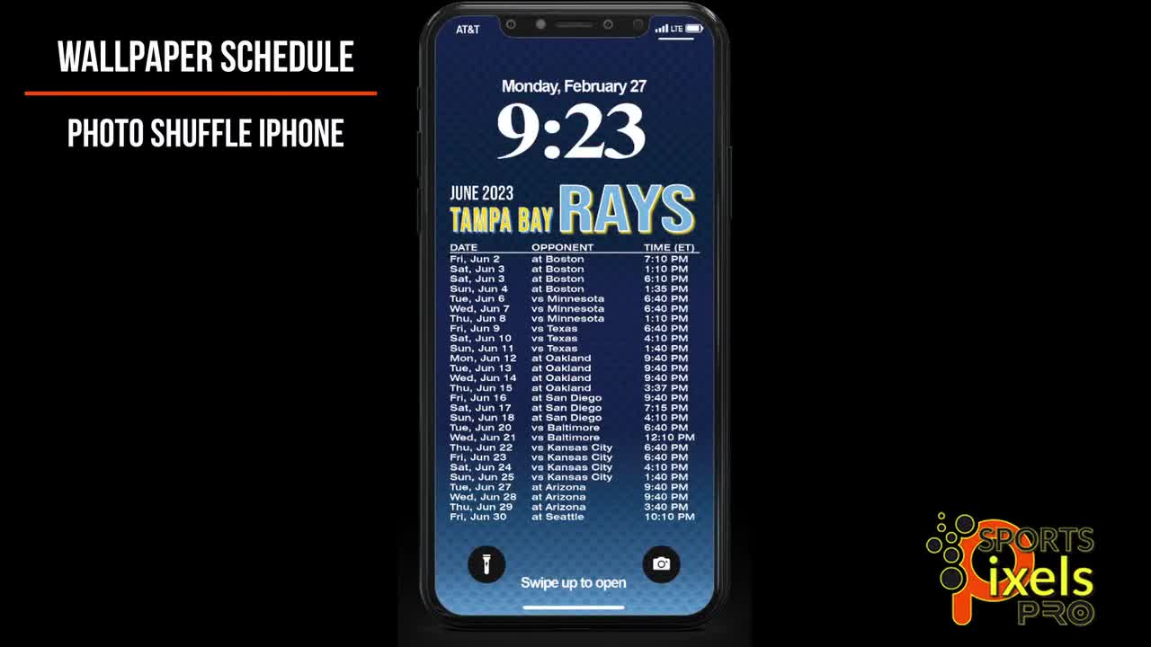 2023 Tampa Bay Rays Wallpaper Lock Screen Schedule for Apple -  Sweden