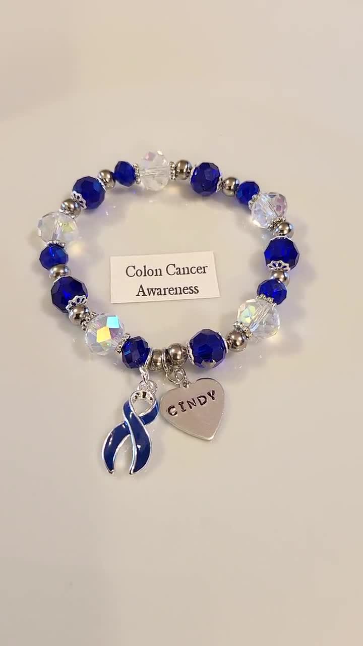 Colon Cancer Bracelet by Hidden Hollow Beads Expandable Charm Bangle  Bracelets â€“ Cancer Awareness Bracelet - Walmart.com
