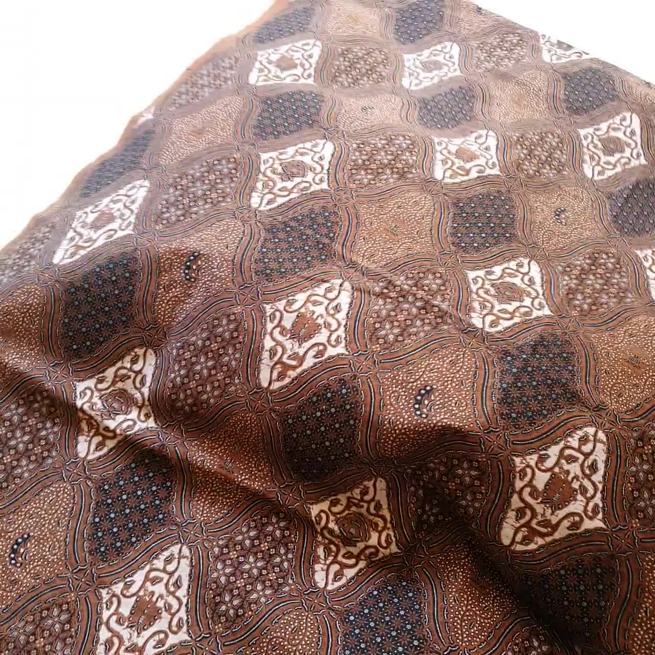 Indonesian Batik Fabric, Traditional Javanese Wedding Sarong Batik Sogan  Sido Mukti -  Israel