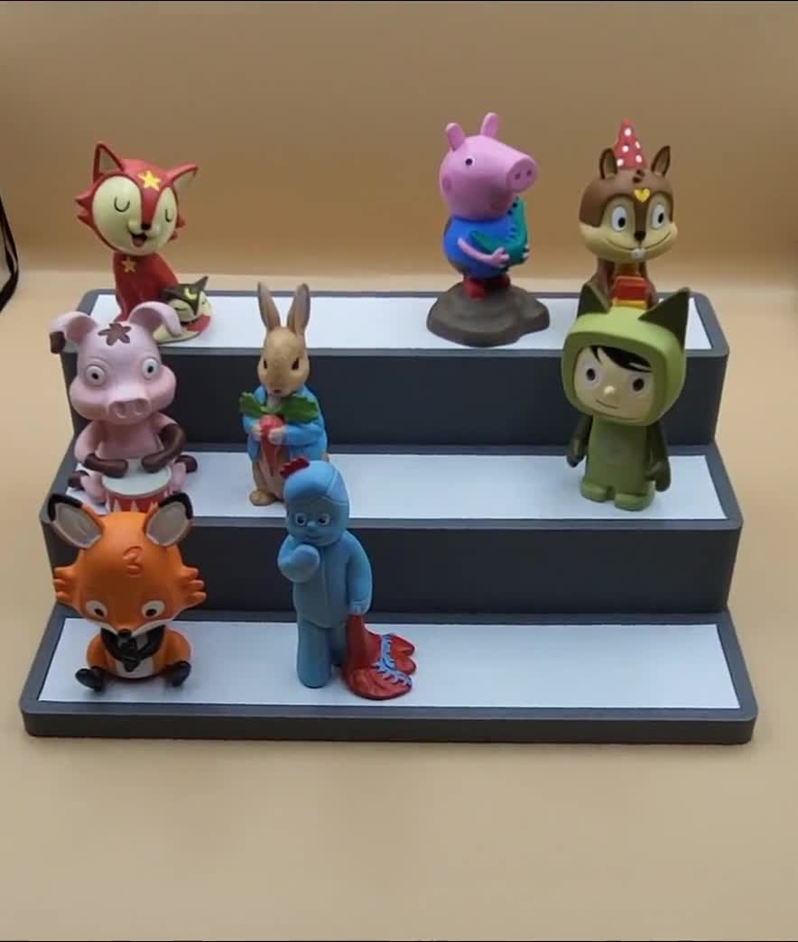 bunnyboo Toniebox - Scaffale per Toniebox e personaggi - Spazio sufficiente per fino a 45 tonies e qualità testata, Tonie Regal Magnetico, per ragazzi e ragazze (Safari