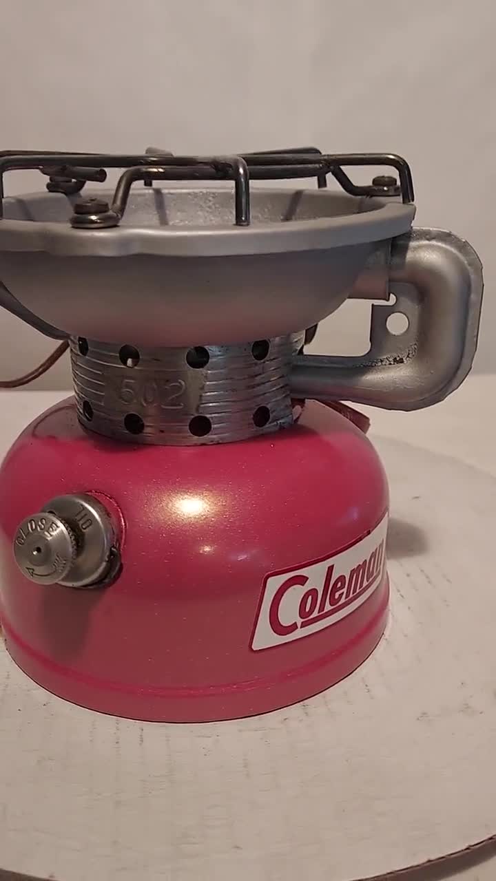 Vintage Coleman 502 Camp Stove, Custom Powdercoated, Restored, With Small Coffee  Pot. 