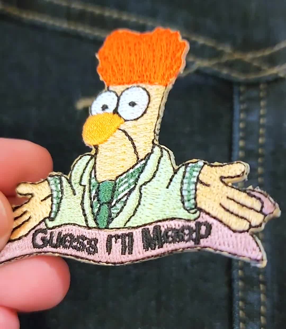  Muppets Beaker Don't Panic Morale Patch Funny Tactical Military  2x3 : Clothing, Shoes & Jewelry