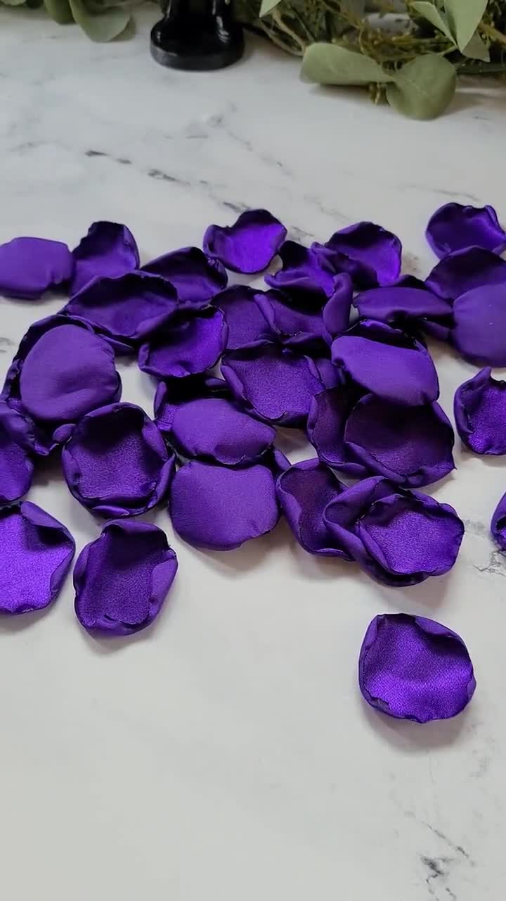 NEW Dark Purple Gold Handmade Rose Petals Gothic Wedding 