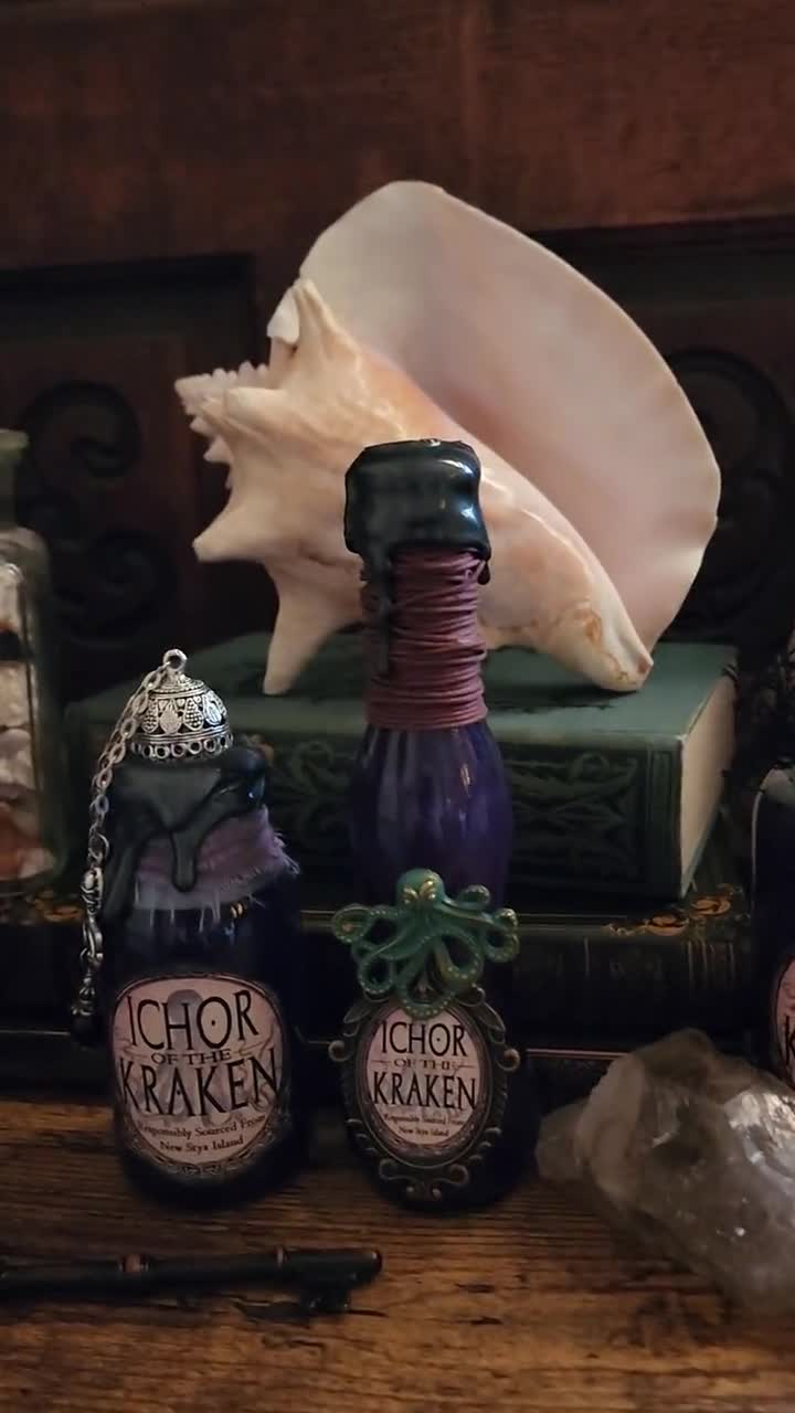 Ichor of the Kraken Potion Bottle, Halloween Potions, LARP Props