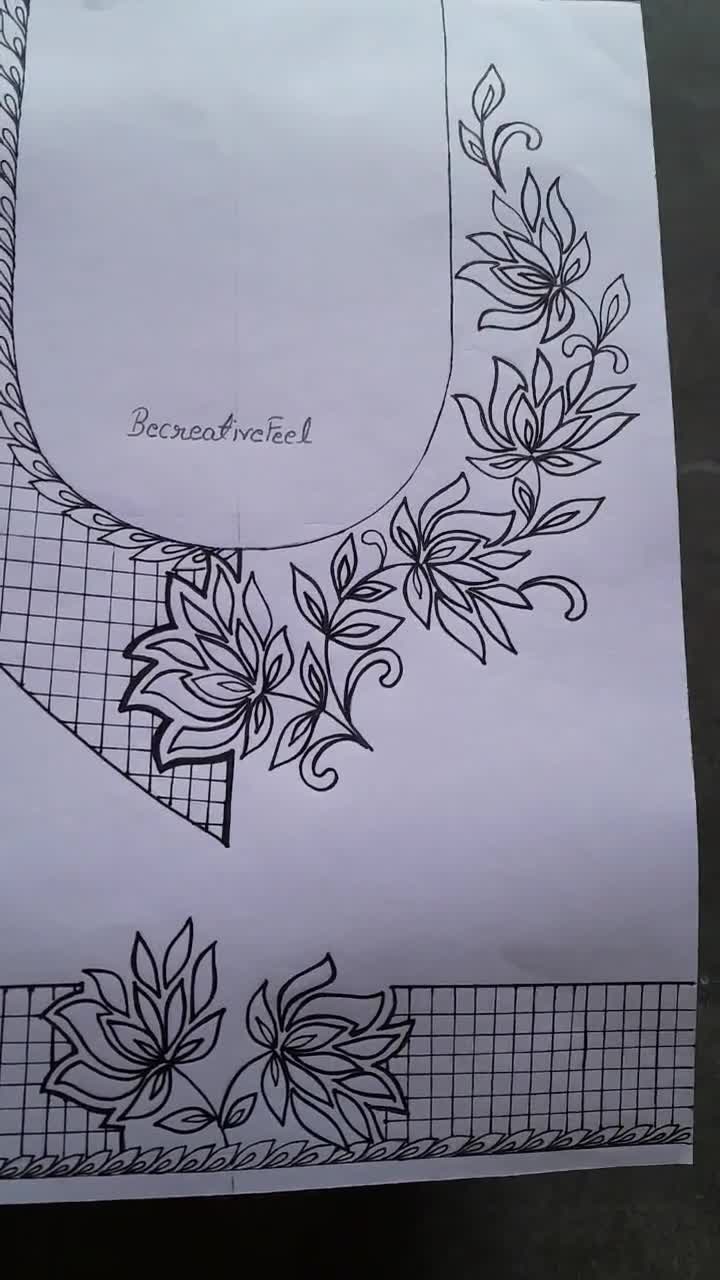 Simple Blouse Work Flower And Leaf Design In Aari Embroidery | Nakshatra  Designers - YouTube