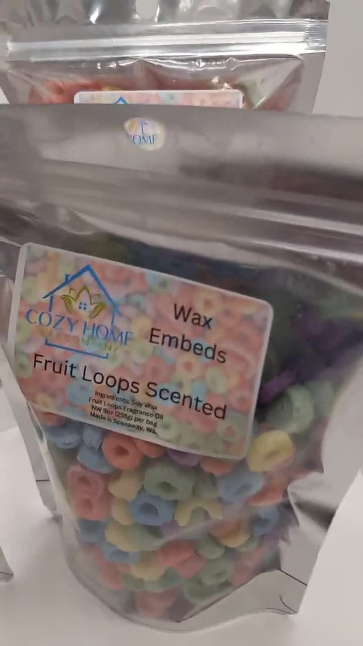 Fruit Loops Shaped and Scented Wax Embeds Pack of Wax Embeds 9oz