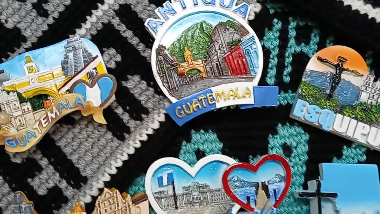 Magnete Frigorifero 3D Guatemala - Souvenir Turistico In Resina Fatta A Mano, Decorazione Casa