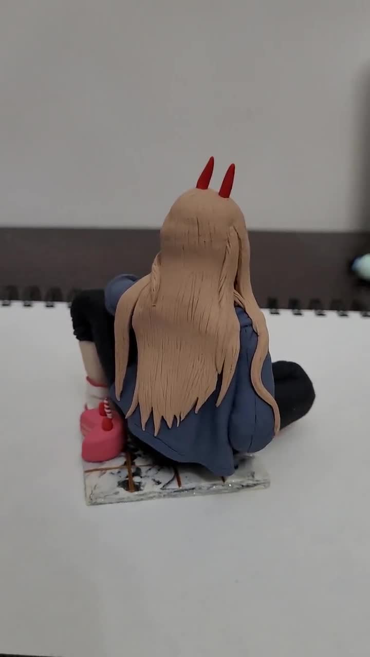 Handmade NSFW Polymer Clay figure of Power from Chainsaw Man, Anime/Manga  Fan Art Collectible