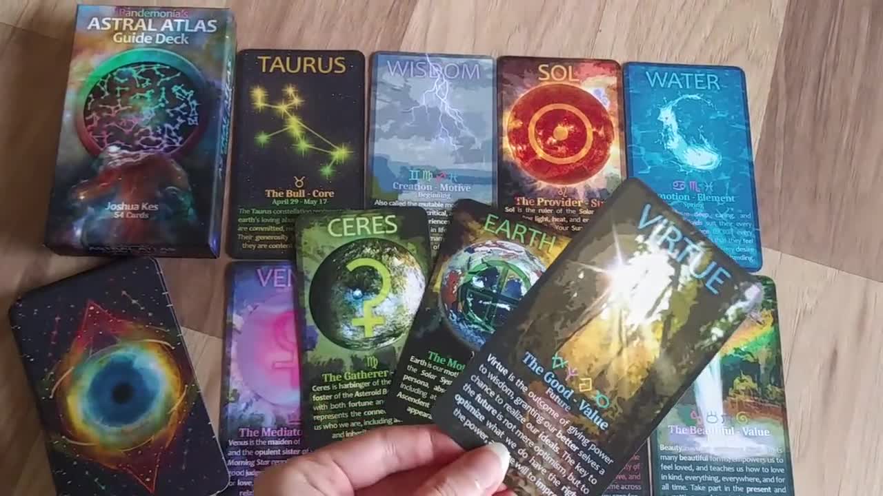 Astral Atlas Guide Deck & Booklet | 54 Astrology Cards | Zodiac