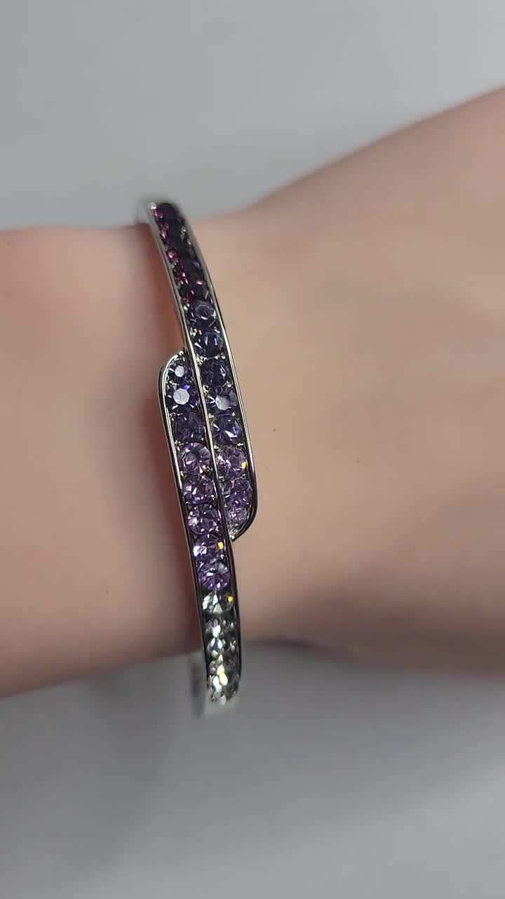 Baoli Zircon Jewelry Roman Numerals Bangle Bracelet Women's