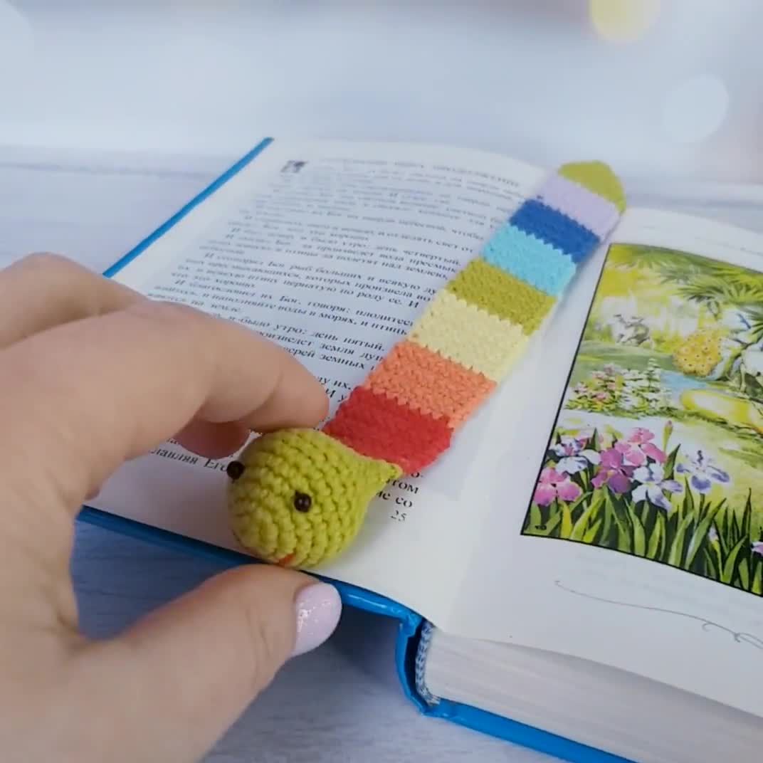 Crochet Bookmark Pattern for Beginner, Mushroom Bookmark PDF Tutorial,  Amigurumi Amanita DIY, Digital Download Fall Bookmark Leaf for Book 
