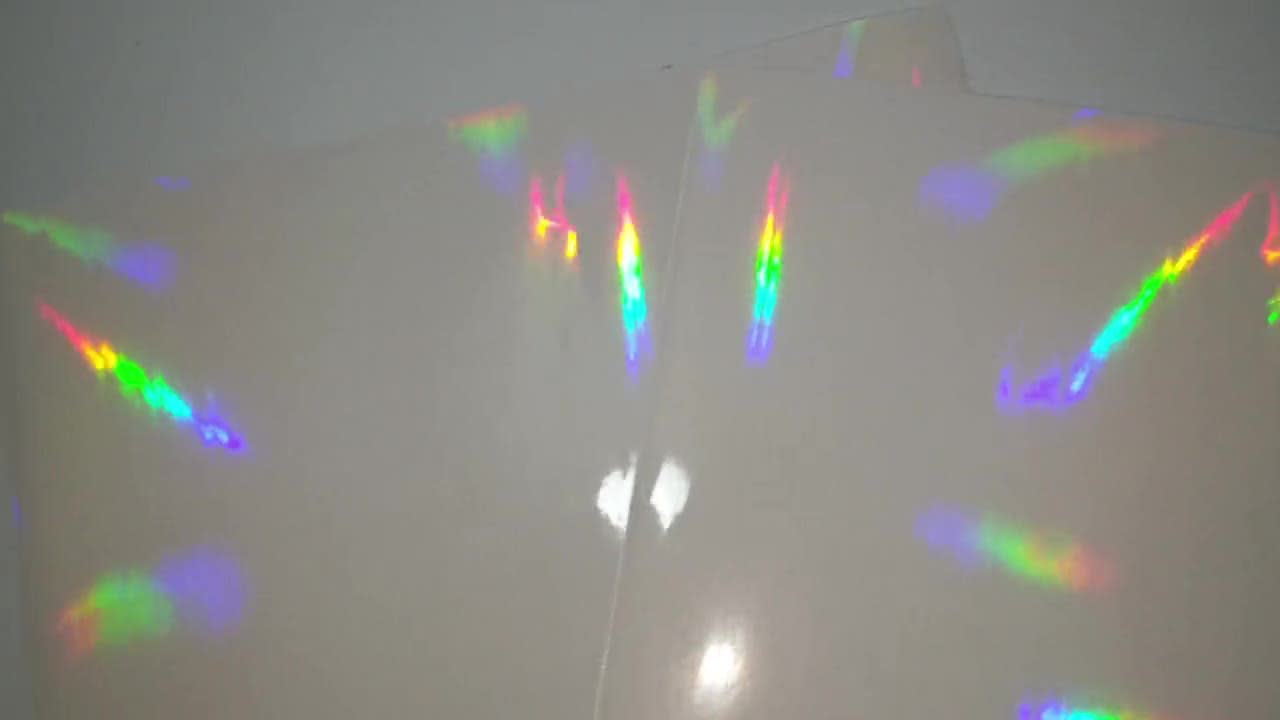 Oil slick Rainbow Holographic Transparent Self Adhesive Overlay Film A4  Sheet