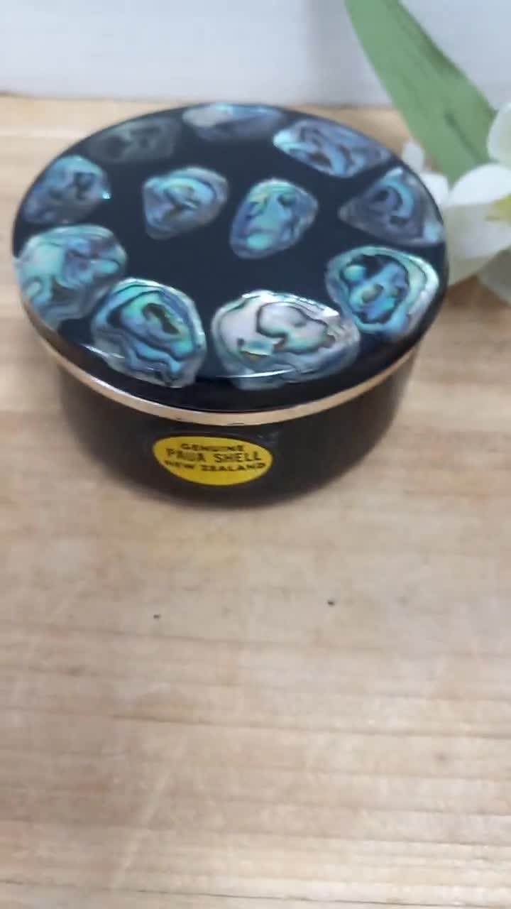 Vintage Paua Shell Jewelry Box: New Zealand Abalone Trinket Box - Etsy
