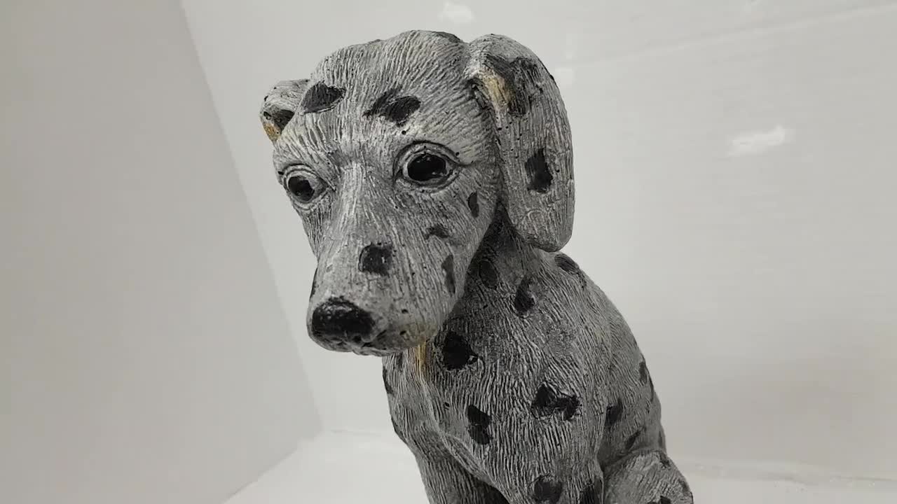 Figura De Perro Dálmata De Plástico Para Decoración De Terrarios Y Jardines | Tamaño 8 Cm