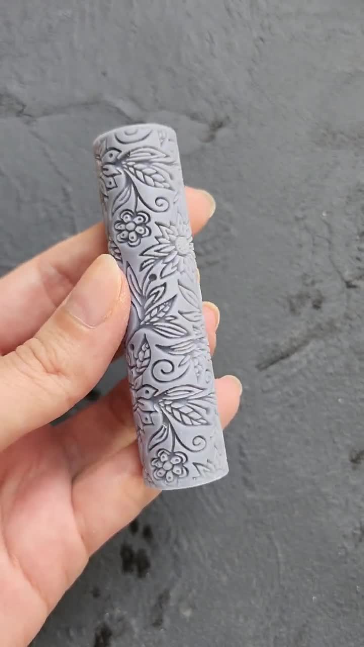 Polymer Clay Texture Roller, Pottery Stamps For Polymer Clay Earrings  Jewelry,embossing Pottery Texture Rollers For Jewelry Making,3d Printed  Texture Roller, Shop On Temu And Start Saving